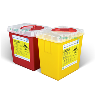 2クォート針廃棄容器、バイオハザード容器、小型鋭利物容器